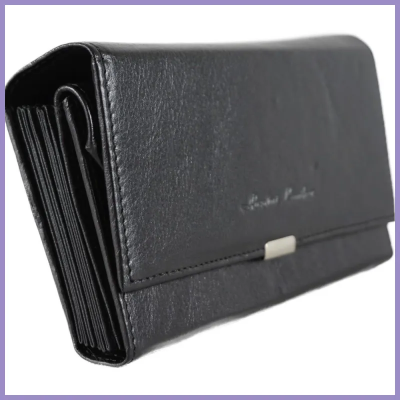 Absolut Leather női bőr pénztárca, pincérpénztárca, bőr, fekete lupusbag-hu 2