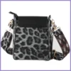 Állatmintás merev válltáska, műbőr, fekete párduc lupusbag-hu 3