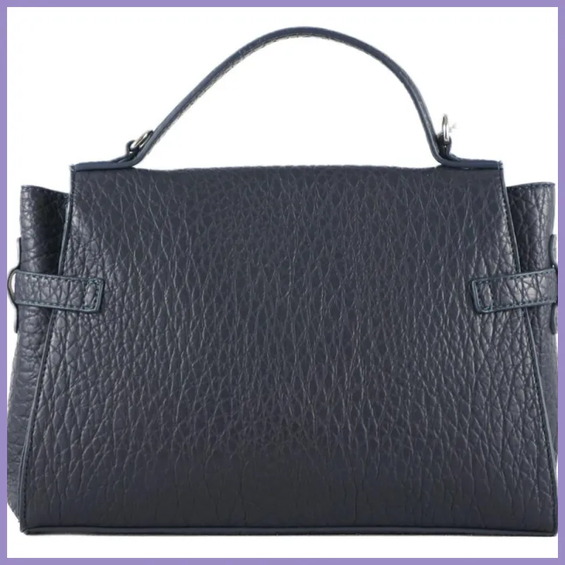 Bővíthető női kézitáska, műbőr, kék lupusbag-hu 3