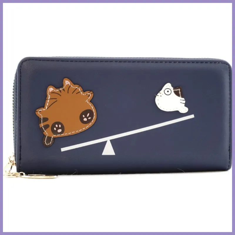 Cicás női pénztárca libikókás, műbőr, kék lupusbag-hu 1