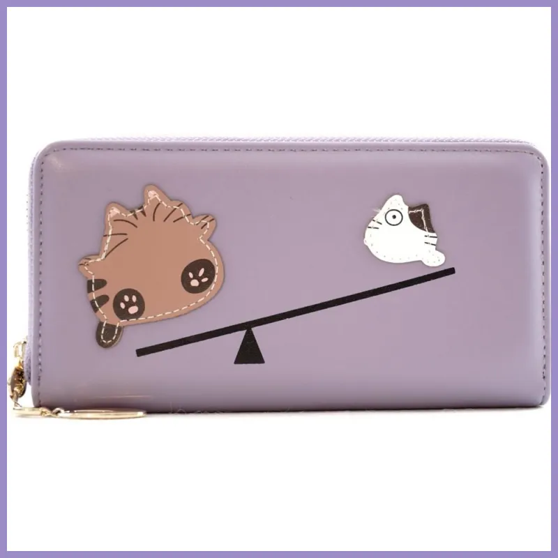 Cicás női pénztárca libikókás, műbőr, lila lupusbag-hu 1