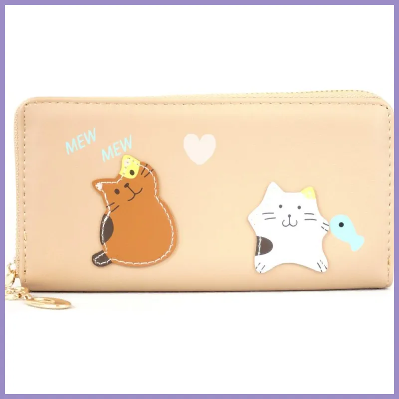 Cicás női pénztárca MEW MEW, műbőr, világosbarna lupusbag-hu 1