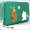 Cicás női pénztárca MEW MEW, műbőr, zöld lupusbag-hu 2