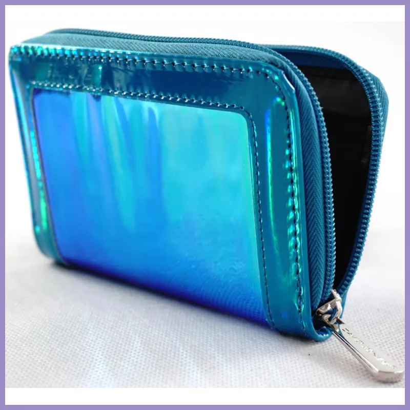 David Jones női pénztárca, fémesen fénylő, kék lupusbag-hu 2