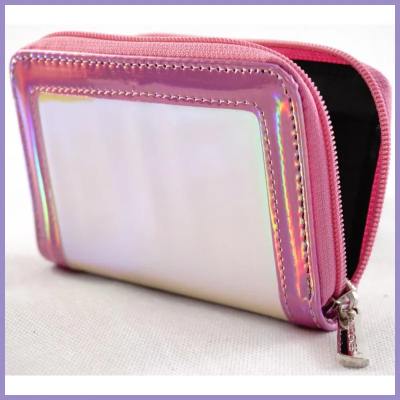 David Jones női pénztárca, fémesen fénylő, rózsaszín lupusbag-hu 2