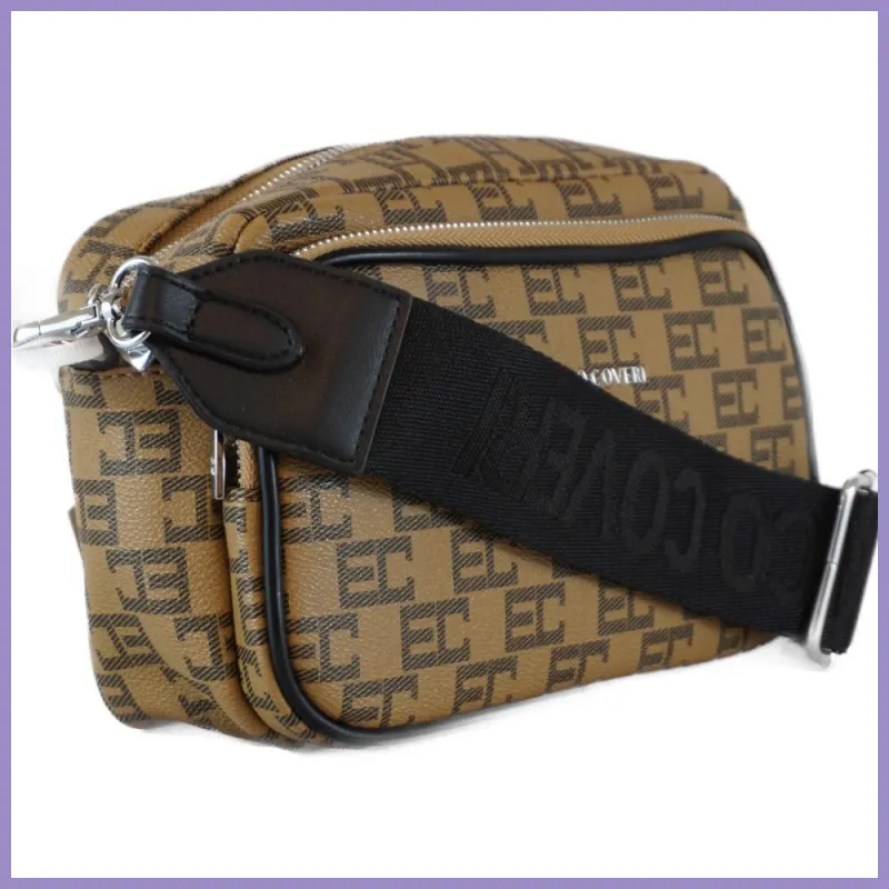 Duplarekeszes női keresztpántos táska széles pánttal, műbőr, barna lupusbag-hu 2