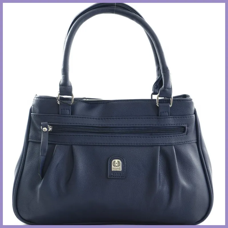 Duplarekeszes női kézitáska, műbőr, kék lupusbag-hu 1