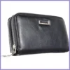 Duplarekeszes női pénztárca felirattal, műbőr, fekete lupusbag-hu 2