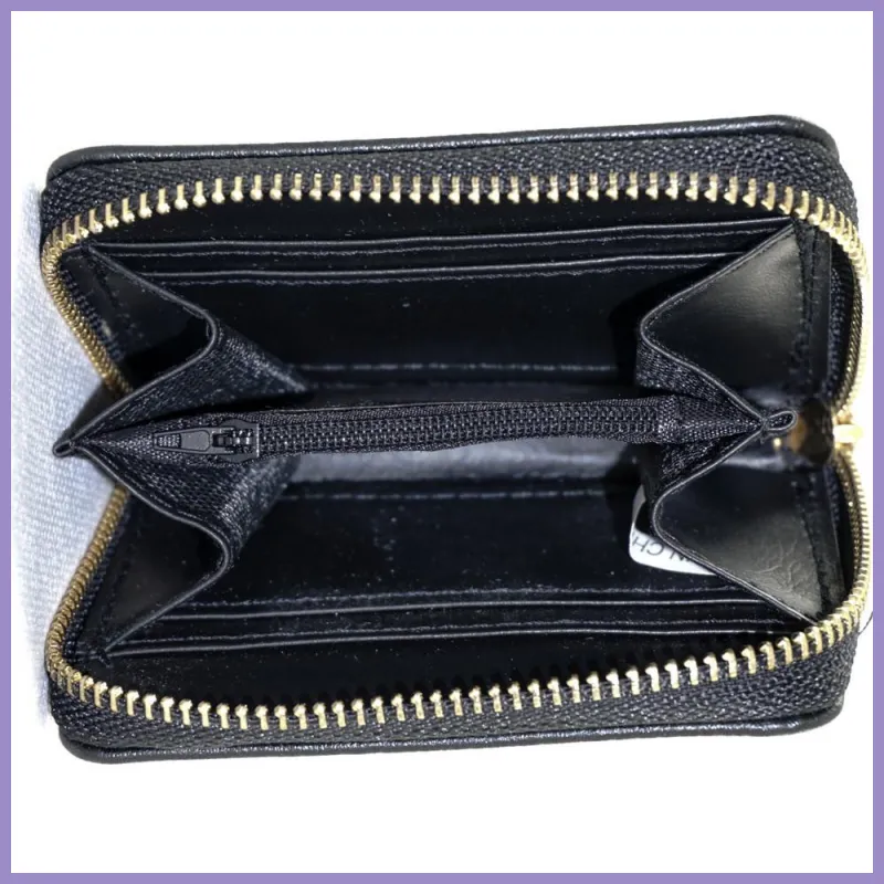 Egyszerű női pénztárca, műbőr, fekete lupusbag-hu 3