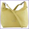 Elegáns oldaltáska gyűrt anyagból, műbőr, sárga lupusbag-hu 1