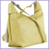 Elegáns oldaltáska gyűrt anyagból, műbőr, sárga lupusbag-hu 2