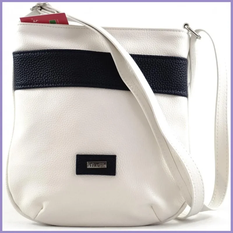 Fehér rostbőr táska