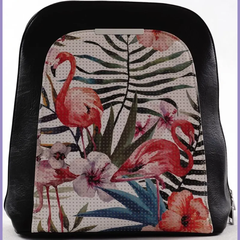 Fekete bőr női hátizsák