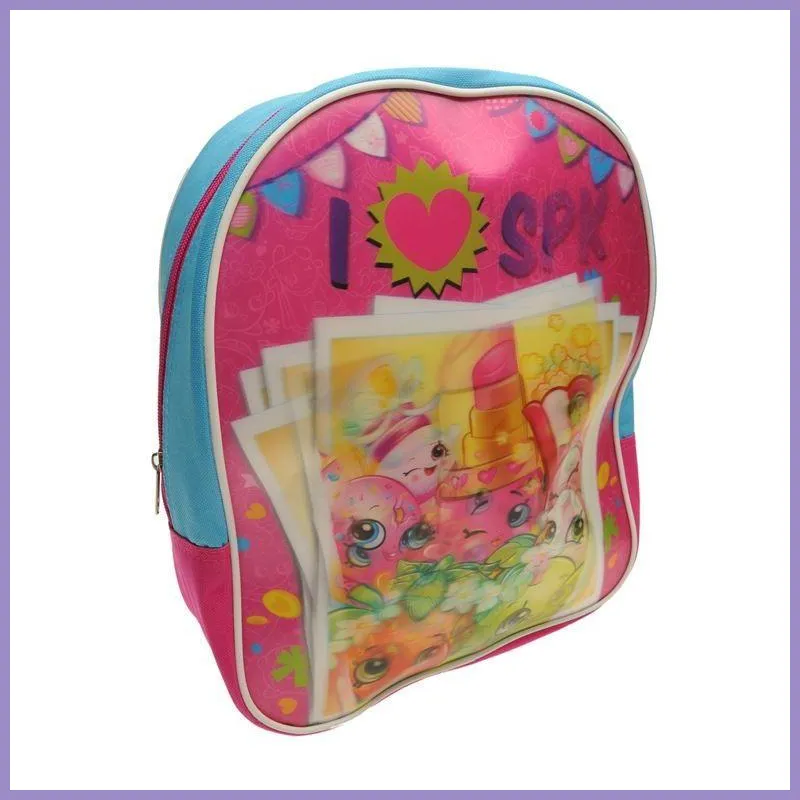 Gyerekhátizsák Shopkins motívummal, poliészter, rózsaszín lupusbag-hu 1