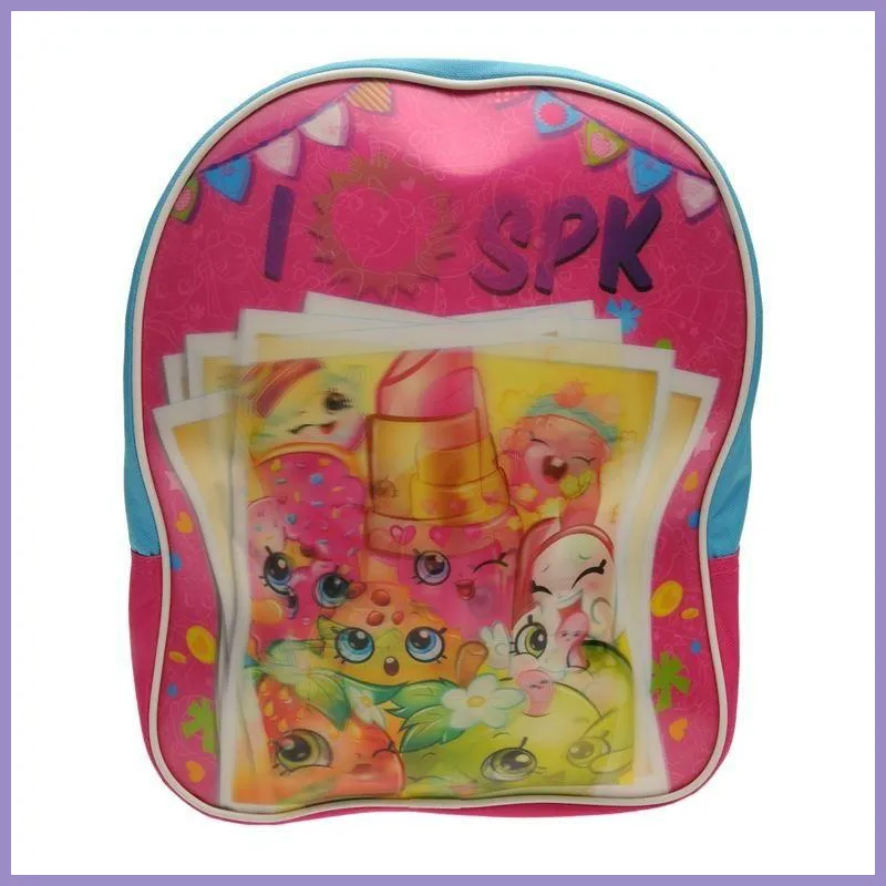 Gyerekhátizsák Shopkins motívummal, poliészter, rózsaszín lupusbag-hu 2