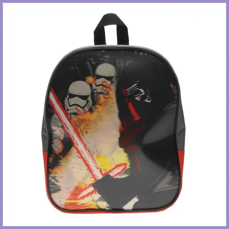 Gyerekhátizsák Star Wars motívummal, poliészter, szürke/piros lupusbag-hu 2