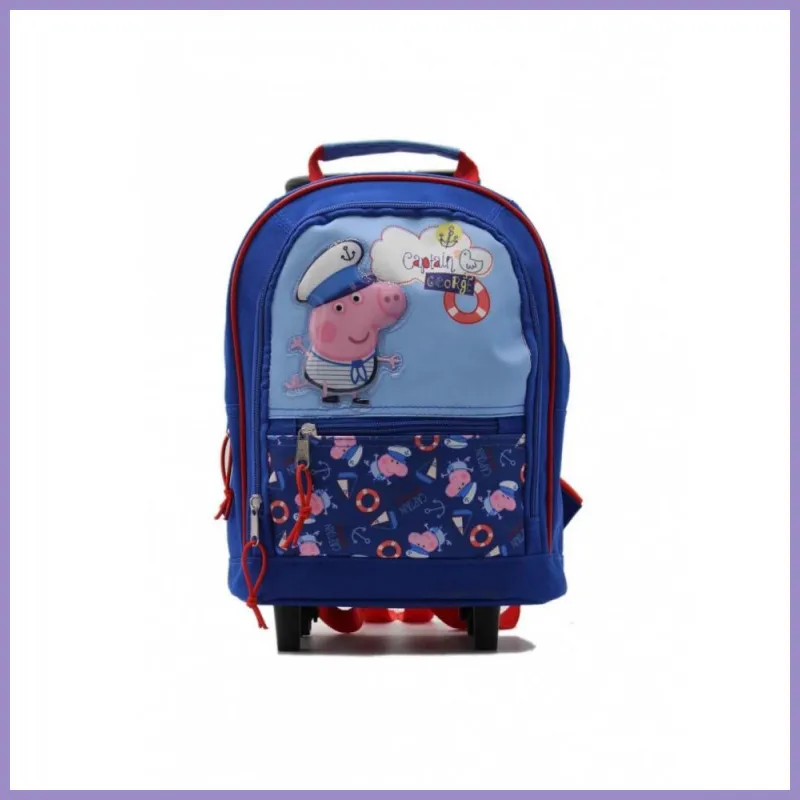 Húzós gyerekhátizsák, Pappa Pig, poliészter, kék lupusbag-hu 1