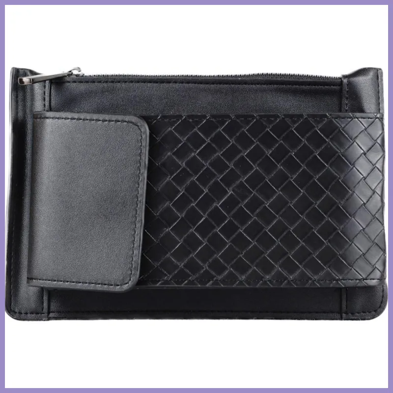 Keresztpántos kistáska telefontartóval, műbőr, fekete lupusbag-hu 1