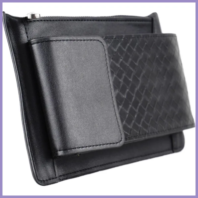 Keresztpántos kistáska telefontartóval, műbőr, fekete lupusbag-hu 2