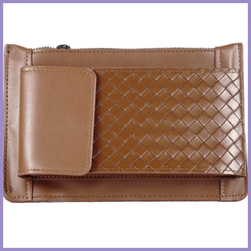 Keresztpántos kistáska telefontartóval, műbőr, sötétbarna lupusbag-hu 1