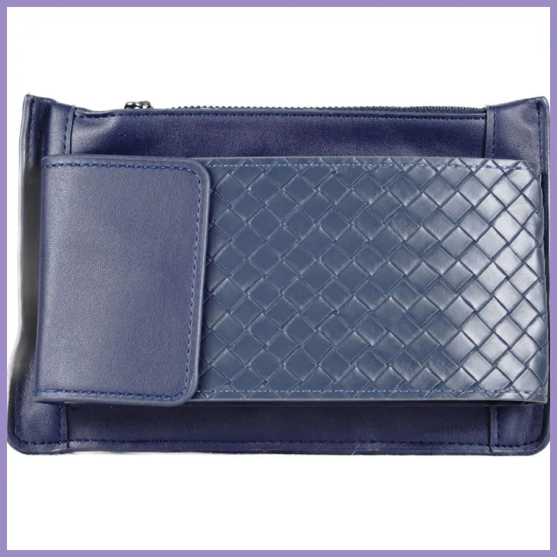 Keresztpántos kistáska telefontartóval, műbőr, sötétkék lupusbag-hu 1