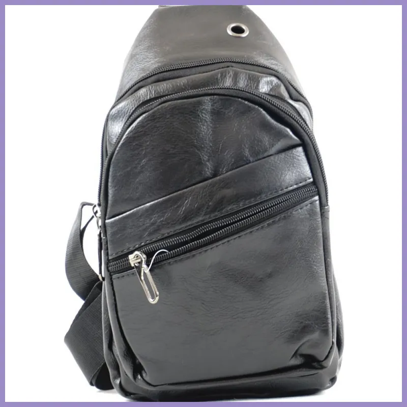 Keresztpántos táska bőr hatású műbőr, fekete lupusbag-hu 1