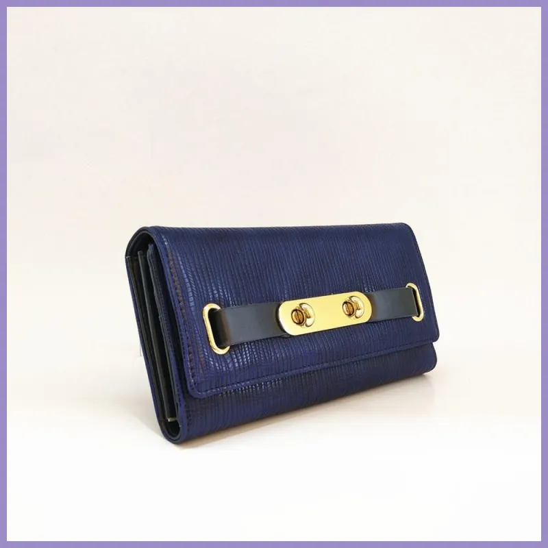 Kígyóbőr mintás női pénztárca, műbőr, kék lupusbag-hu 2