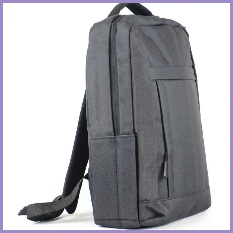 Laptop hátitáska, poliészter, fekete, utazó hátizsák lupusbag-hu 2