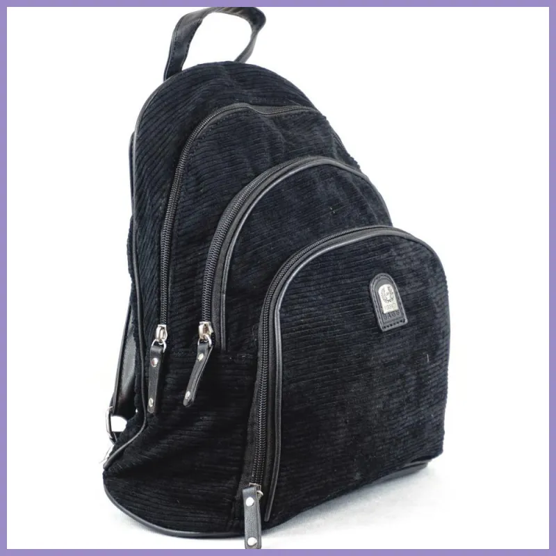 Laptop hátitáska, poliészter, fekete, utazó hátizsák lupusbag-hu 2