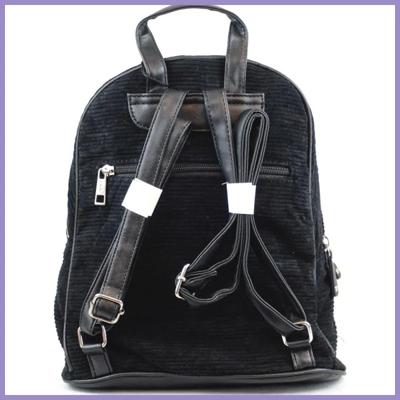 Laptop hátitáska, poliészter, fekete, utazó hátizsák lupusbag-hu 3