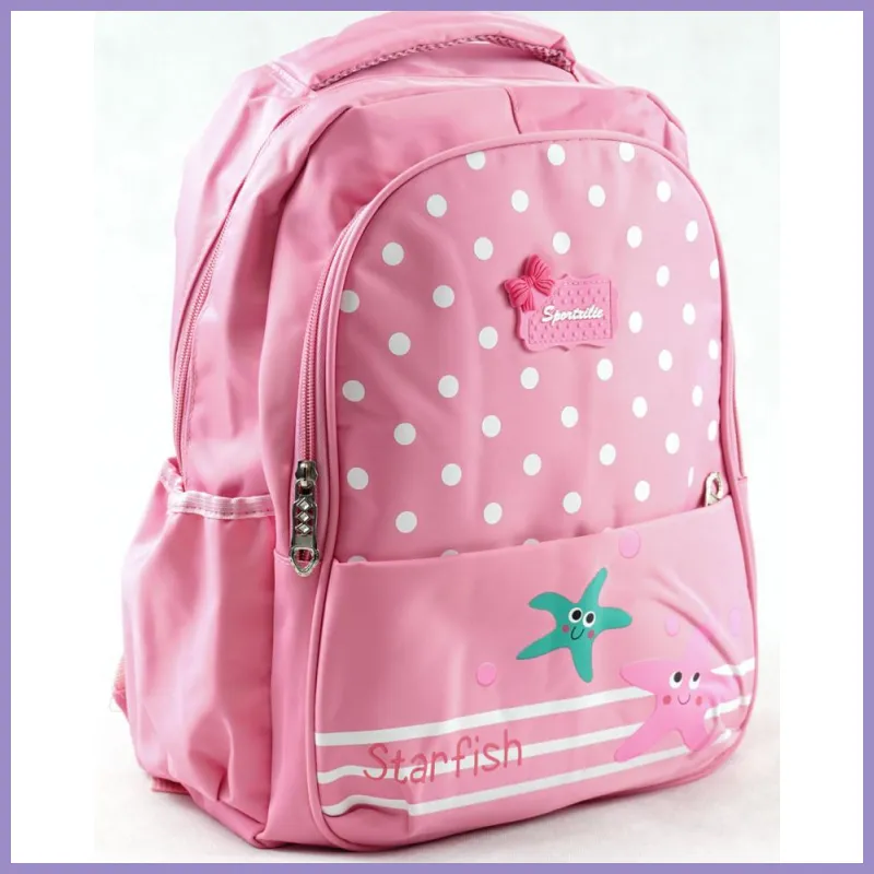 Nagyméretű gyermekhátizsák tengericsillaggal, rosé lupusbag-hu 2