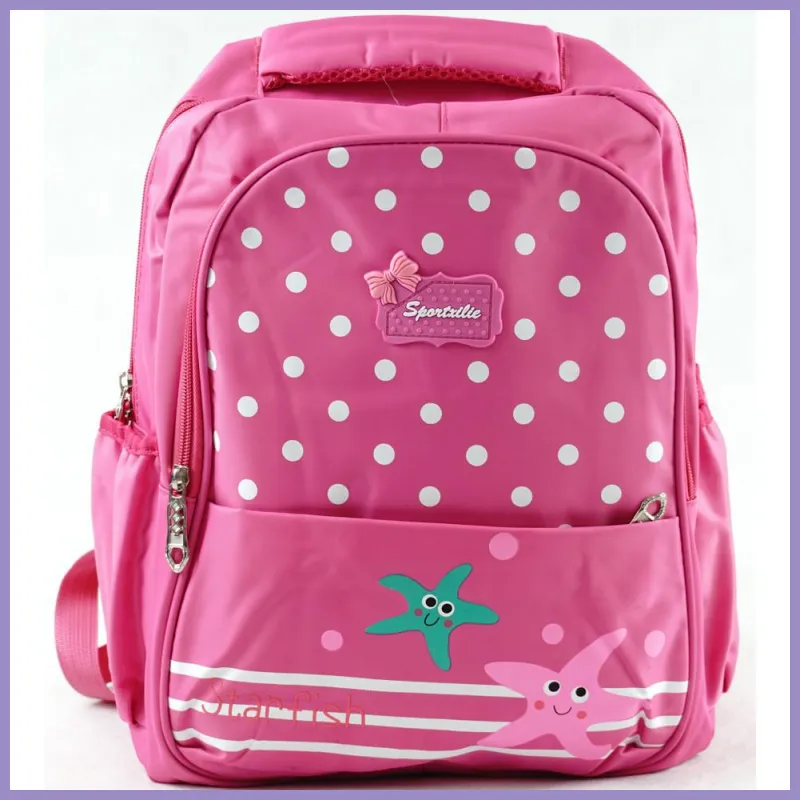 Nagyméretű gyermekhátizsák tengericsillaggal, rózsaszín lupusbag-hu 1