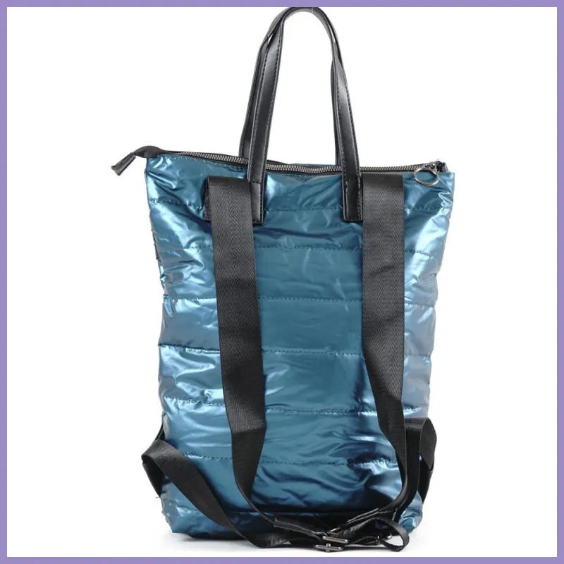 Női hátitáska (kézitáskaként is hordható), vízhatlan, kék lupusbag-hu 3