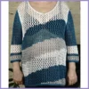 Női nagyméretű horgolt felső, türkiz lupusbag-hu 1