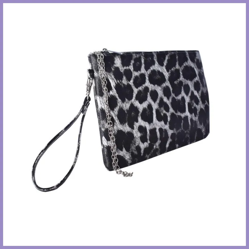 Női partitáska, állatmintás, műbőr, szürke lupusbag-hu 2