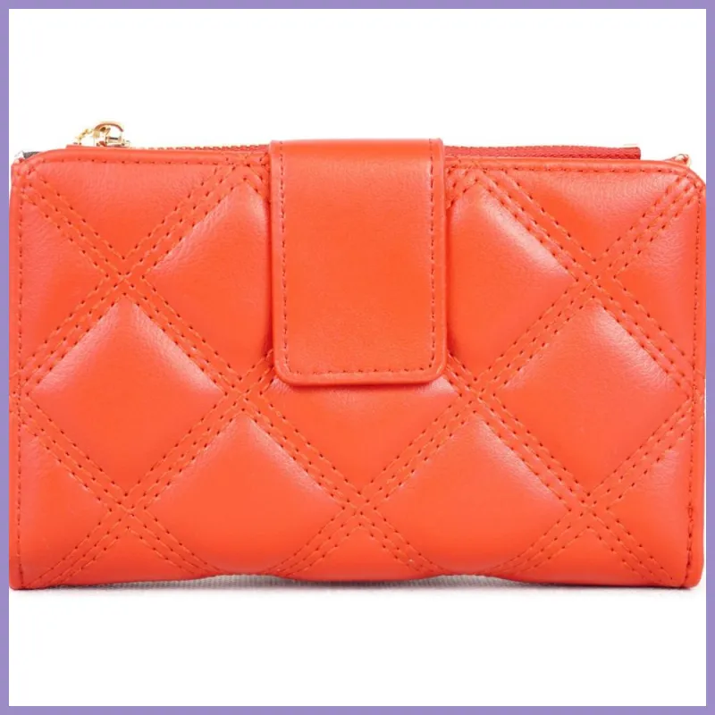 Női pénztárca steppent mintával, műbőr, piros lupusbag-hu 1