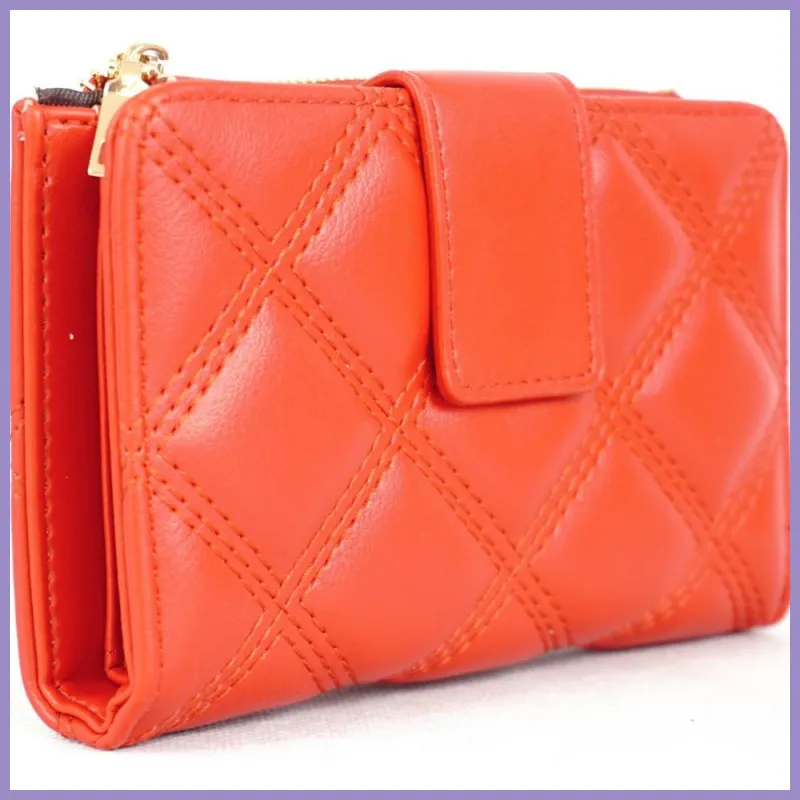 Női pénztárca steppent mintával, műbőr, piros lupusbag-hu 2