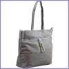 Női shopper válltáska elöl széles zsebbel, műbőr, szürke lupusbag-hu 2