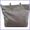 Női shopper válltáska elöl széles zsebbel, műbőr, szürke lupusbag-hu 4