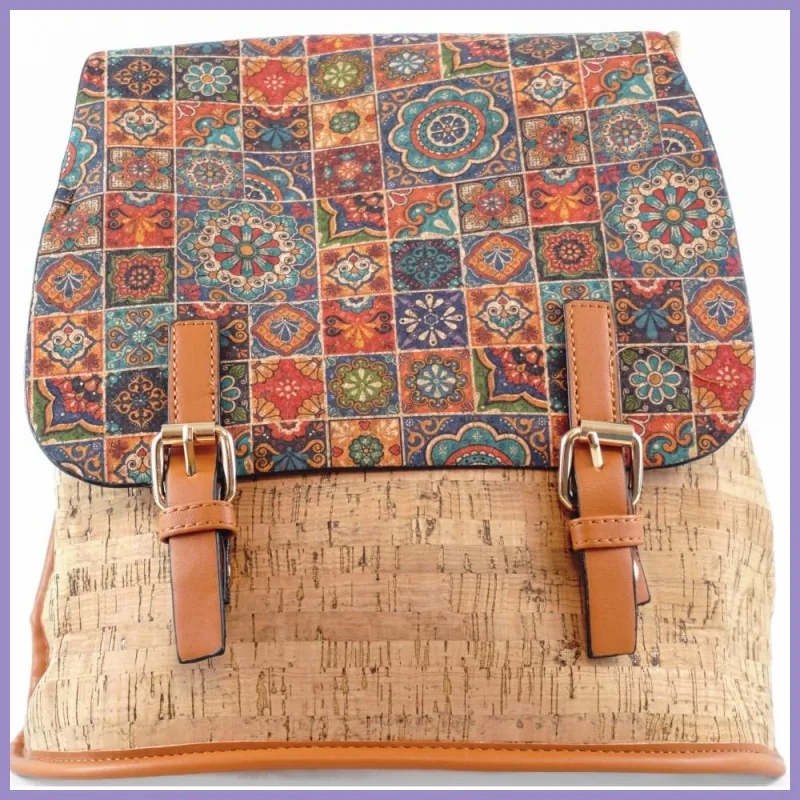 Parafa női hátitáska díszcsattal, minta1 lupusbag-hu 1