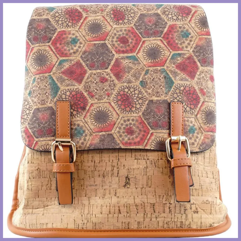 Parafa női hátitáska díszcsattal, minta4 lupusbag-hu 1