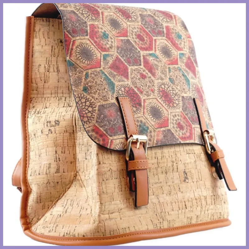 Parafa női hátitáska díszcsattal, minta4 lupusbag-hu 2