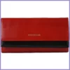 Peterson sok rekeszes női pénztárca, bőr, piros-fekete lupusbag-hu 1