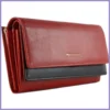 Peterson sok rekeszes női pénztárca, bőr, piros-fekete lupusbag-hu 2