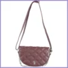 Silvia Rosa láncos női keresztpántos táska, puha steppelt, műbőr, bordó lupusbag-hu 1