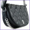 Silvia Rosa láncos női keresztpántos táska, puha steppelt, műbőr, fekete lupusbag-hu 3