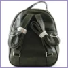 Silvia Rosa női hátitáska elöl nagy zsebbel, műbőr, sötétzöld lupusbag-hu 3