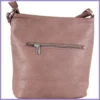 Silvia Rosa női válltáska elöl dupla zsebbel, műbőr, világosbarna lupusbag-hu 3