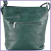 Silvia Rosa női válltáska elöl dupla zsebbel, műbőr, zöld lupusbag-hu 3