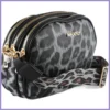 Tripla rekeszes női oldaltáska állatmintával, műbőr, leopárd lupusbag-hu 2